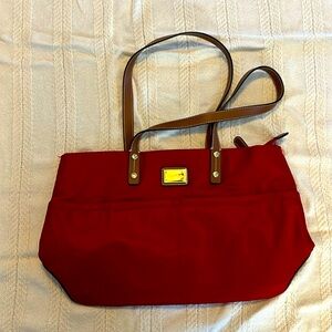 Red Calvin Klein satchel bag